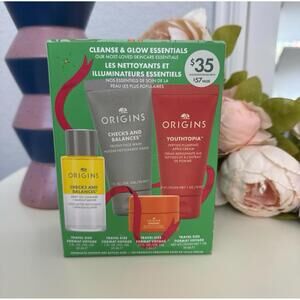 Origins Cleanse & Glow Essentials 4pcs set